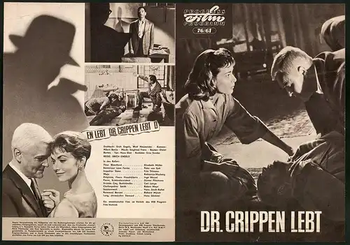 Filmprogramm PFP Nr. 76 /61, Dr. Crippen lebt, Elisabeth Müller, Peter van Eyck, Regie: Erich Engels