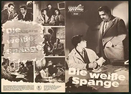 Filmprogramm PFP Nr. 72 /61, Die weisse Spange, Cestmir Randa, Jarmila Smejkalova, Regie: Martin Fric