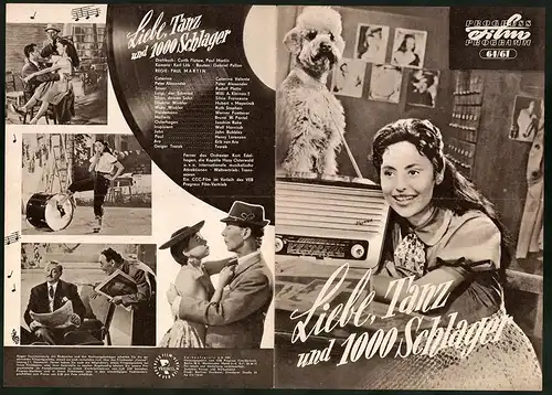 Filmprogramm PFP Nr. 64 /61, Liebe, Tanz und 1000 Schlager, Caterina Valente, Willy A. Kleinau, Regie: Paul Martin