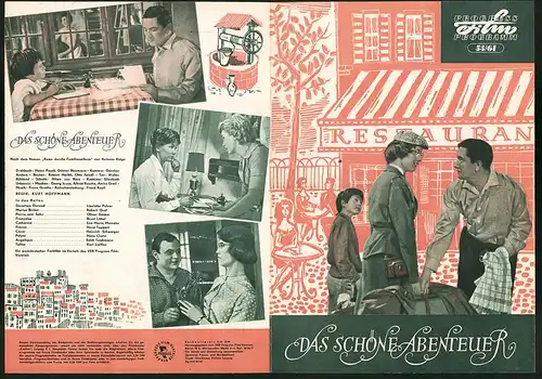 Filmprogramm PFP Nr. 53 /61, Das schöne Abenteuer, Liselotte Pulver, Robert Graf, Regie: Kurt Hoffmann