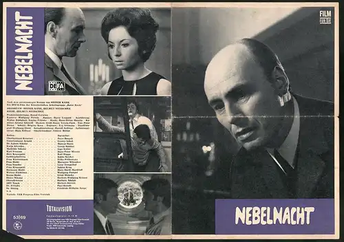 Filmprogramm Film für Sie Nr. 53 /69, Nebelnacht, Peter Borgelt, Gunter Schoss, Regie: Helmut Nitzschke