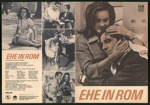 Filmprogramm Film für Sie Nr. 106 /68, Ehe in Rom, Nino Manfredi, Leslie Caron, Regie: Nanni Loy