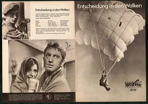 Filmprogramm PFP Nr. 17 /64, Entscheidung in den Wolken, Marta Lipinska, Marian Kociniak, Regie: Pawel Komorowski