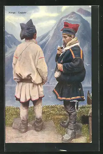 AK Lapper, Männer in norwegischer Tracht