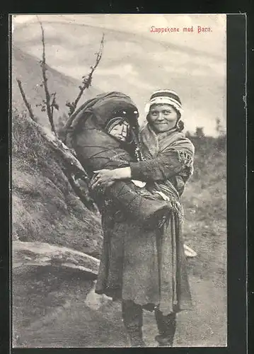 AK Lappekone med Barn, norwegische Mutter mit Kind