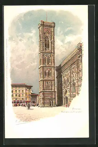 Lithographie Firenze, Campanile di Giotto