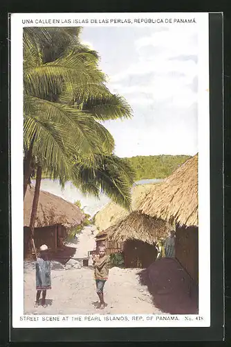 AK Panama, Street Scene at the Perl Islands