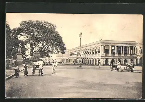 AK Colombo, Strassenpartie und Platz in der Stadt