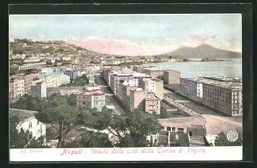 AK Napoli, Veduta della citta dalla Tomba di Virgilio