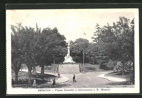 AK Genova, Piazza Corvetto e Monumento a G. Mazzini