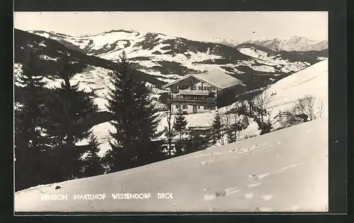 AK Westendorf, Pension Martlhof im Schnee