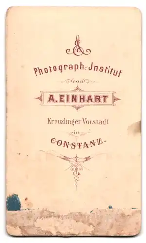 Fotografie A. Einhart, Constanz, junger Mann im Anzug