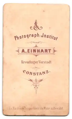 Fotografie A. Einhart, Constanz, bürgerlicher Herr im Portrait