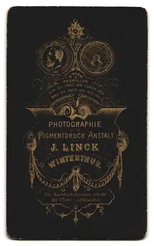 Fotografie J. Linck, Winterthur, bürgerliche Dame im Portrait