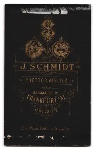 Fotografie Schmidt, Frankfurt a. M., Rossmarkt 12, bürgerlicher Herr mit schläfrigem Blick