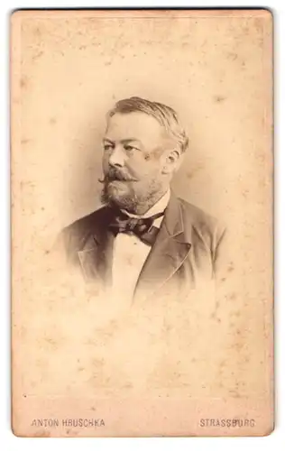 Fotografie Anton Hruschka, Strassburg, Broglie 4, Portrait betagter Herr mit Vollbart