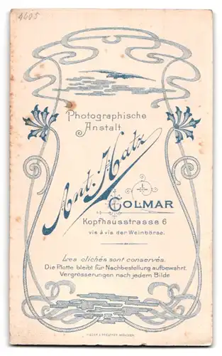 Fotografie Ant. Hatz, Colmar, Kopfhausstr. 6, Portrait Dame mit aufgerissenen Augen