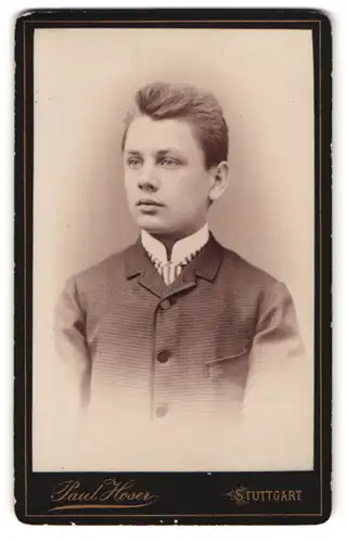 Fotografie Paul Hoser, Stuttgart, Königsstrasse 21, Portrait Eugen Lehmann im Anzug