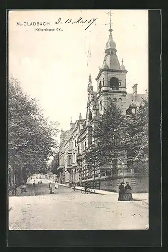 AK Mönchengladbach, Blick in die Kaiserstrasse