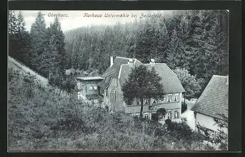 AK Zellerfeld /Harz, Hotel-Kurhaus Untermühle im Oberharz