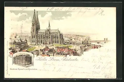 AK Köln, Grabmal Konrad`s von Hostaden, Dom