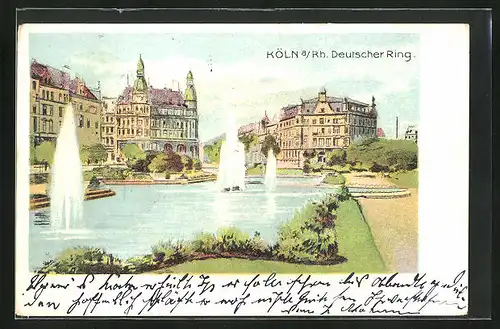 Künstler-AK Köln-Neustadt, Deutscher Ring