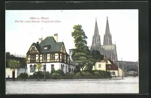 AK Köln a. Rh., Partie vom Kaiser Friedrich-Ufer