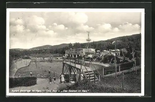 AK Gernrode i. Harz, Otto-Bad, Seebad im Harz