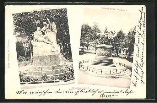 AK M.-Gladbach, Denkmal Kaiser Wilhelm I., Krieger-Denkmal