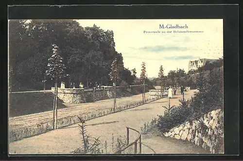 AK M.-Gladbach, Promenade an der Hohenzollernstrasse