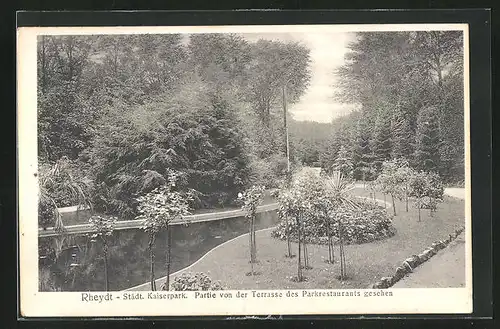 AK Rheydt, Städtischer Kaiserpark, Blick vom Parkrestaurant