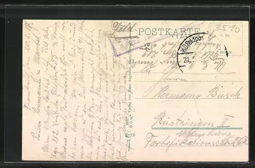 AK Hann. Münden, Weserstein und Dampfer