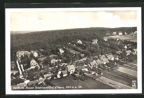 AK Friedrichsbrunn /Harz, Teilansicht, Fliegeraufnahme