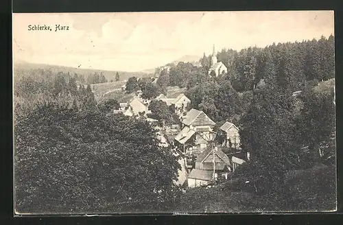 AK Schierke /Harz, Teilansicht des Ortes