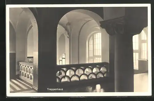 AK Lübeck, 125 jähr. Jubiläum der Ernestinenschule 1929, Treppenhaus