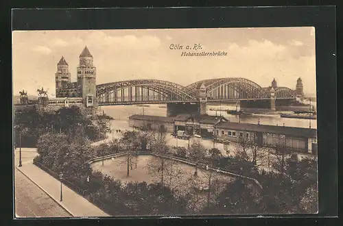 AK Cöln, Hohenzollernbrücke