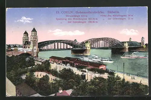 AK Coeln, Hohenzollernbrücke