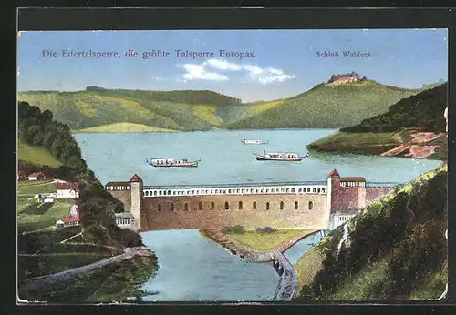 AK Waldeck, Die Edertalsperre, die grösste Talsperre Europas, Schloss