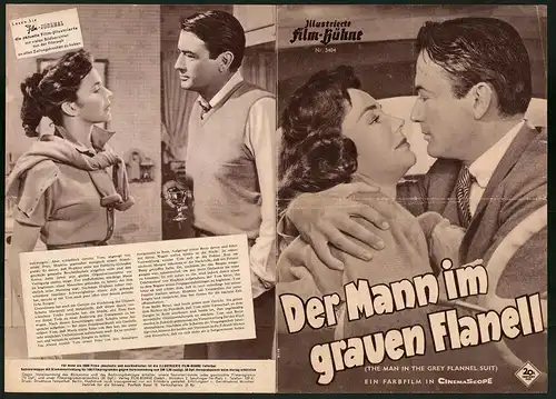 Filmprogramm IFB Nr. 3404, Der Mann im grauen Flanell, Gregory Peck, Jennifer Jones, Regie: Nunnally Johnson