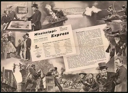 Filmprogramm IFB Nr. 941, Mississippi-Express, Forrest Tucker, Adele Mara, Adrian Booth, Regie: Joseph Kane