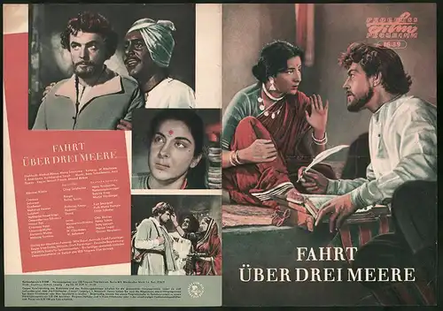 Filmprogramm PFP Nr. 16 /59, Fahrt über drei Meere, Oleg Strishenow, Nargis, Balraj Sahni, Regie: Wassili Pronin