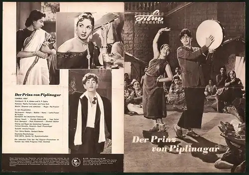 Filmprogramm PFP Nr. 8 /58, Der Prinz von Piplinagar, Raj Kapoor, Lalita Pawar, Regie: Raj Kapoor