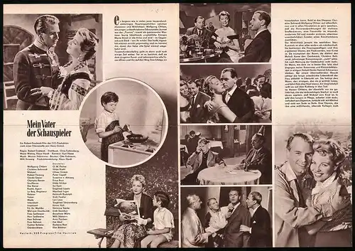 Filmprogramm PFP Nr. 95 /57, Mein Vater der Schauspieler, O. W. Fischer, Hilde Krahl, Regie: Robert Siodmak