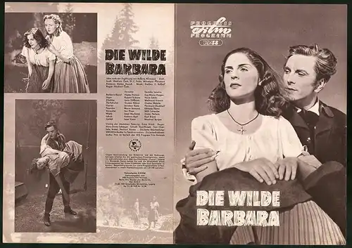 Filmprogramm PFP Nr. 19 /58, Die wilde Barbara, Vlasta Fialova, Robert Vrchota, Regie: Vladimir Cech