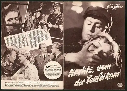 Filmprogramm IFB Nr. 3904, Nachts, wenn der Teufel kam, Claus Holm, Mario Adorf, Regie: Robert Siodmak