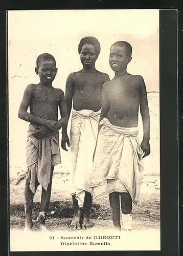 AK Djibouti, Diablotins Somaiis, afrikanische Knaben
