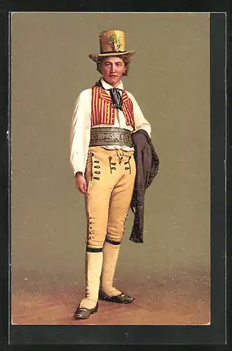 AK Unterwaldner in Tracht aus dem 18. Jahrhundert