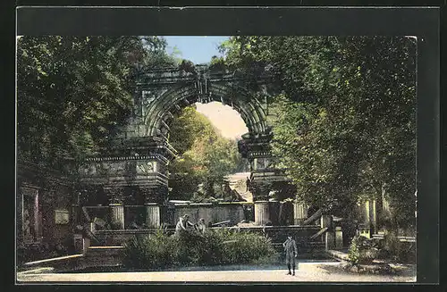 AK Wien-Schönbrunn, Römische Ruine