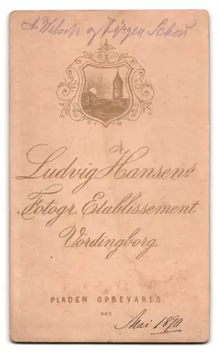 Fotografie Ludvig Hansen, Vordingborg, Burschen tragen Anzug und Krawatte