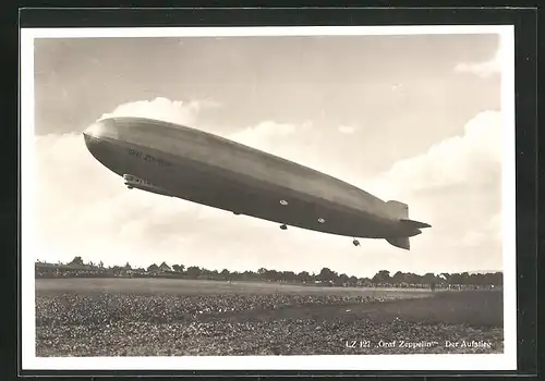 AK Luftschiff LZ 127 Graf Zeppelin, Der Aufstieg